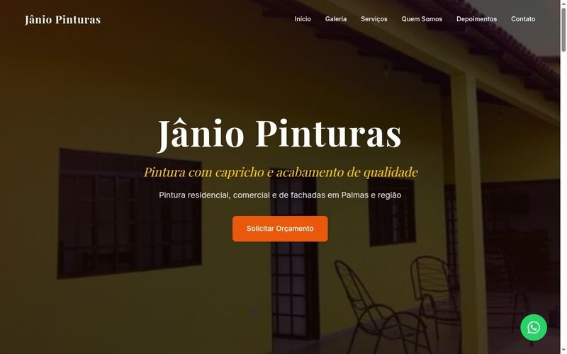 Site da Jânio Pinturas, criado pela ctrlsite